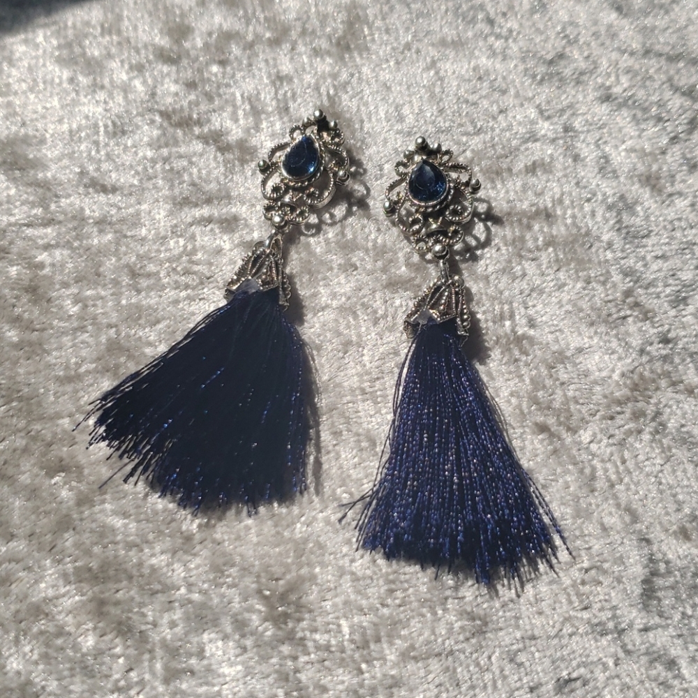 🎉3/$40🎉Blue Tassle Earings